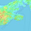 Dalian topographic map, relief, elevation