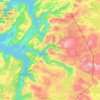 Fauske topographic map, elevation, relief