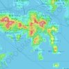 Hong Kong Island topographic map, relief, elevation
