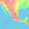 México topographic map, elevation, relief