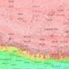 Shigatse topographic map, relief, elevation