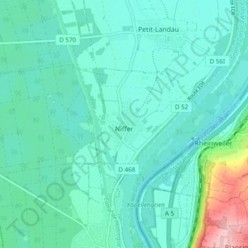 Niffer Topographic Map Elevation Relief