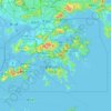 Hong Kong topographic map, relief, elevation