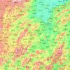 Hunan topographic map, relief, elevation