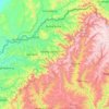 Leribe District topographic map, elevation, relief