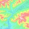 Hex River topographic map, elevation, relief
